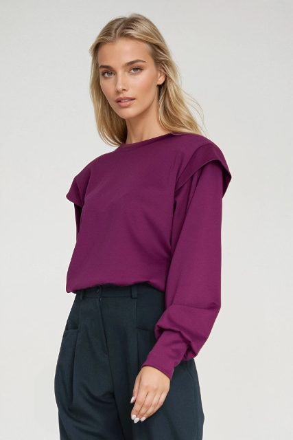 Nife geribde sweater – paars