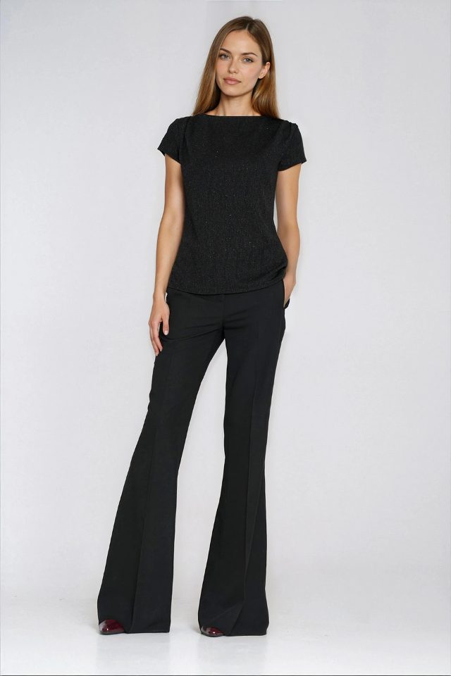 Flared broek – zwart