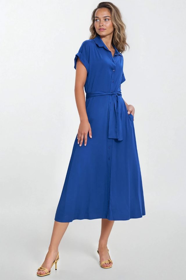 Midiblouse – blauw