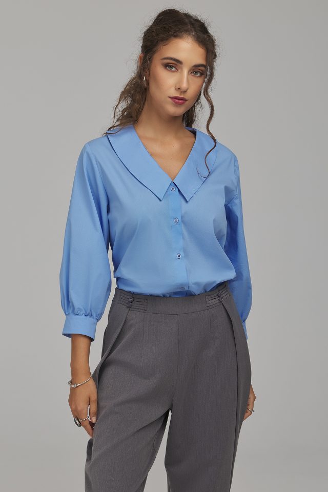 Nife oversized blouse – lichtblauw