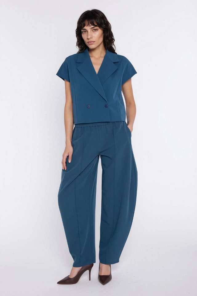 Barrel broek – azuurblauw