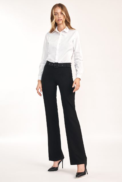 Nife flared broek – zwart