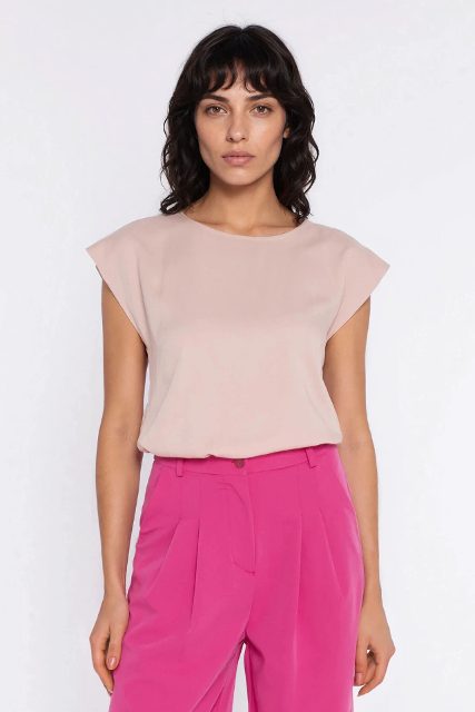 Nife blouse met kimonomouwen – beige