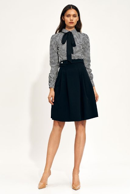Nife polyester rok – zwart