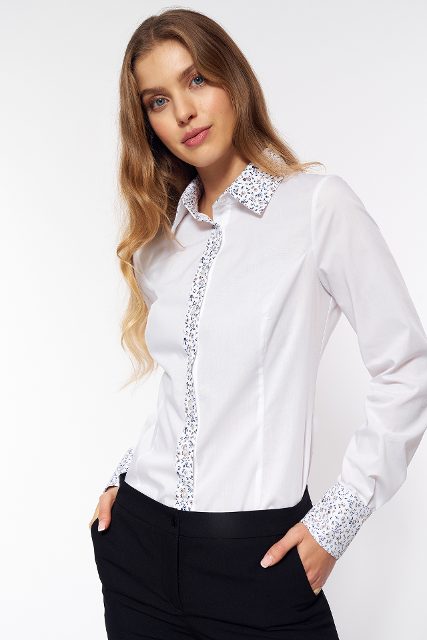 Nife blouse met print – wit