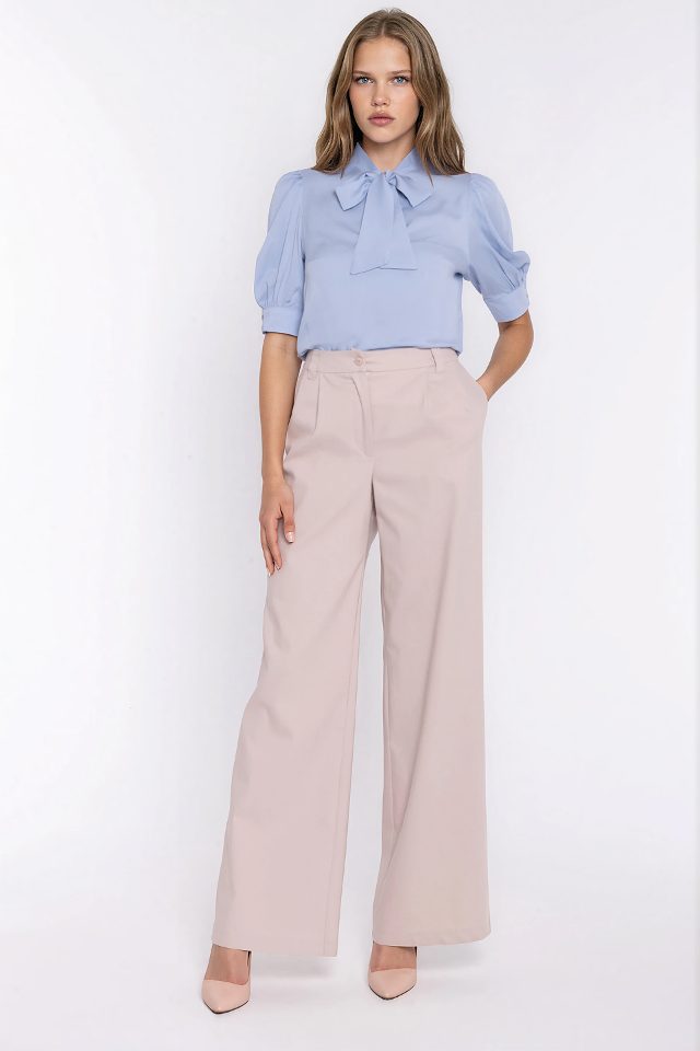 Wijde jeans – beige