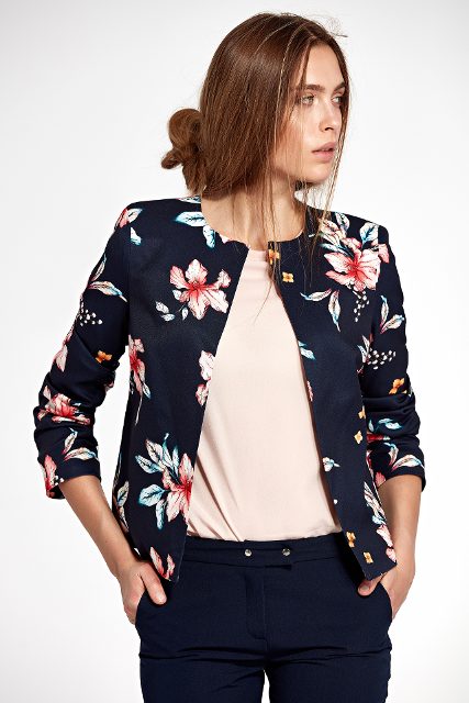 Nife jas – flowers/navy blue