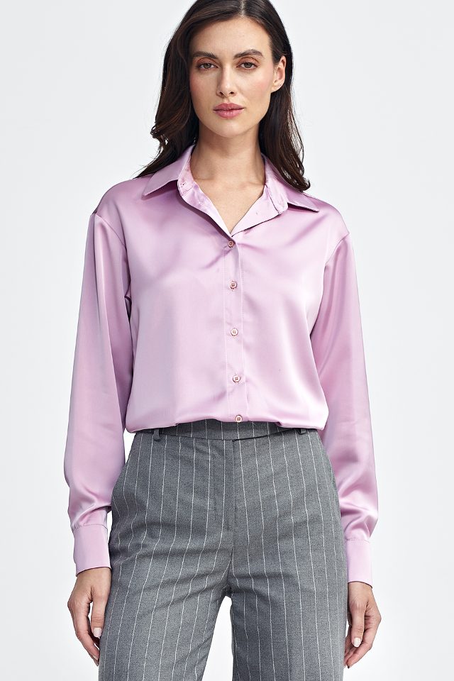 Nife polyester blouse – roze