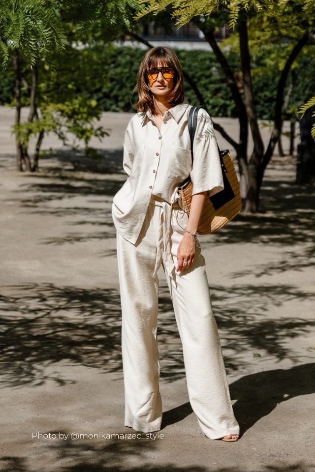 Wijde broek – beige