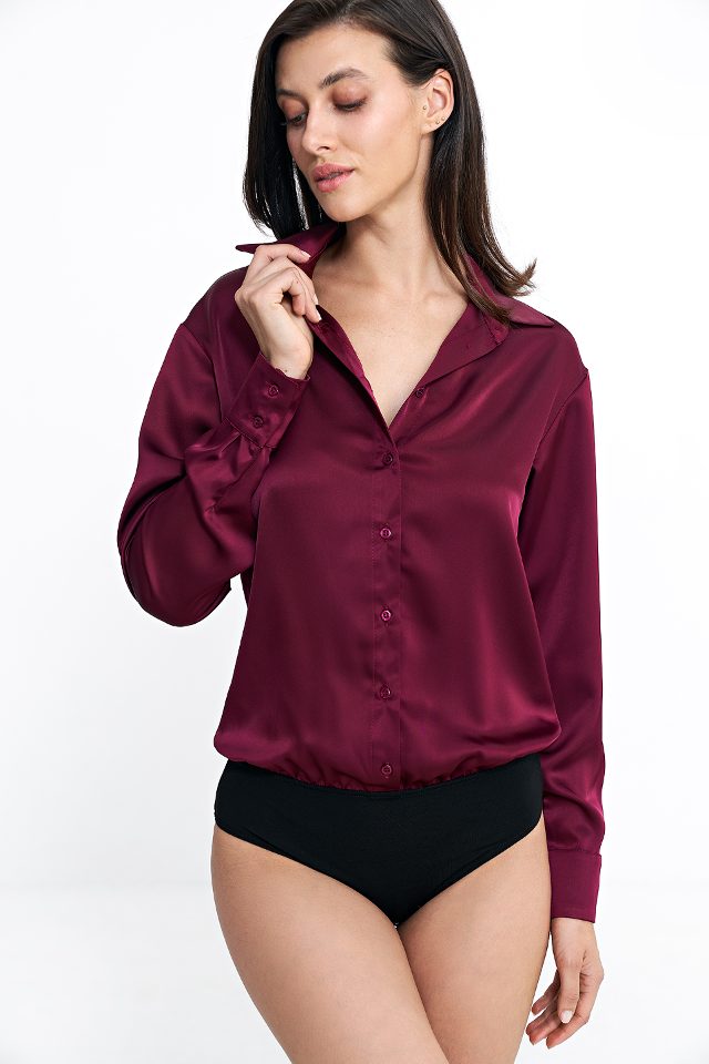 Nife polyester blouse – claret