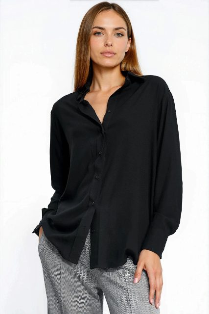 Nife viscose blouse – zwart