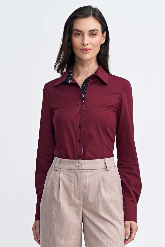 Nife katoenen blouse – claret