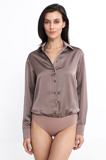 Nife polyester blouse – mocca