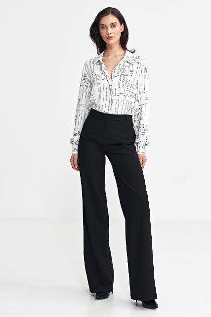 Nife bootcut broek – zwart