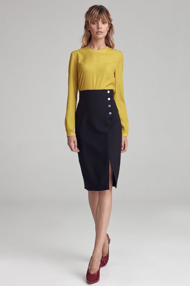 Nife high waist rok – zwart