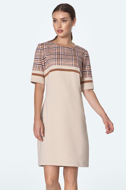 Nife jurk – checkered/beige