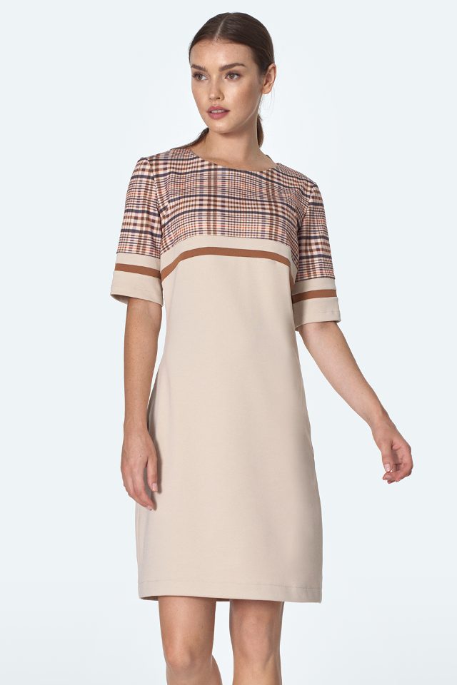 Nife jurk – checkered/beige